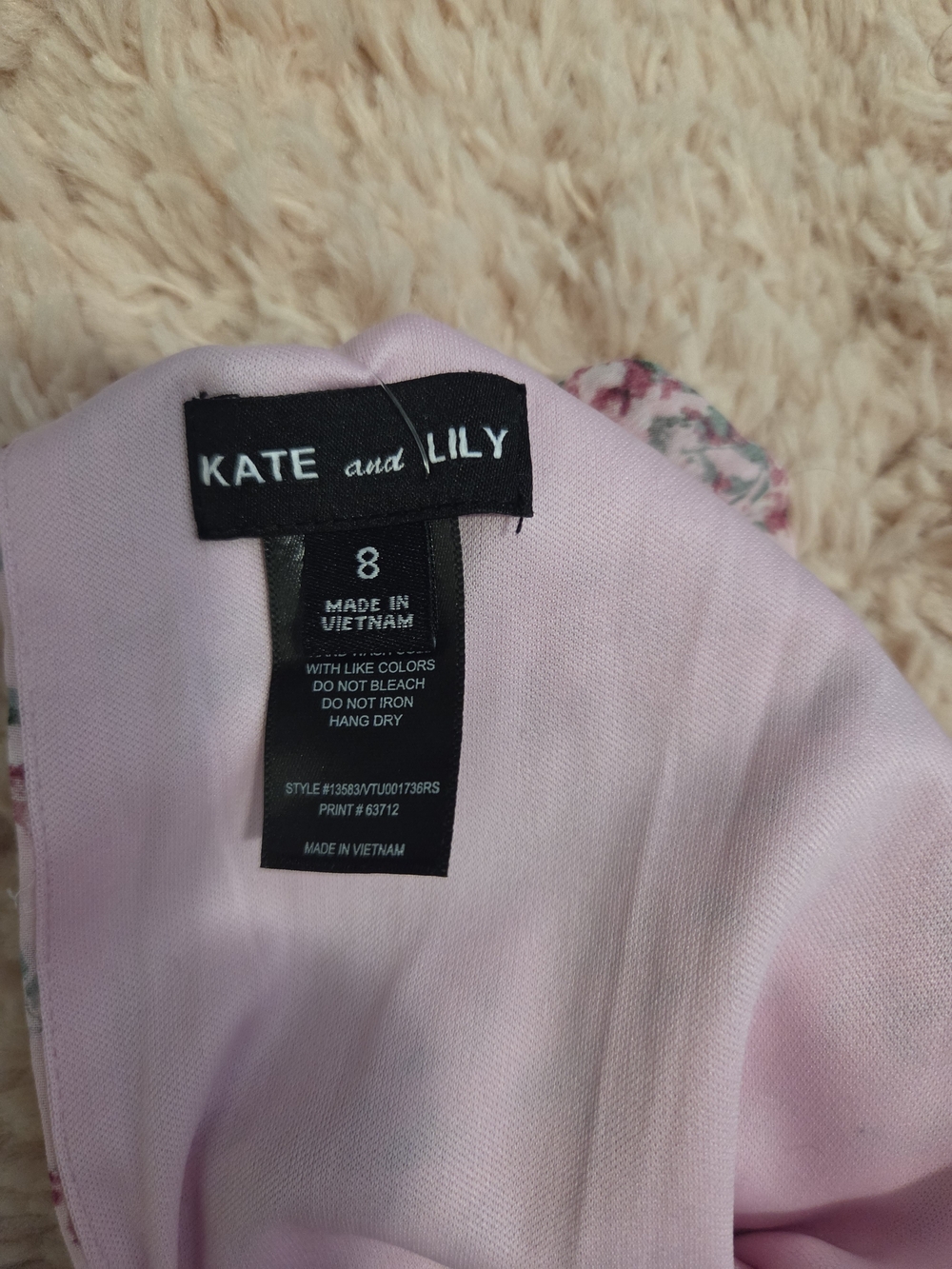 Kate and lily Pink Floral Women's Slip Dress